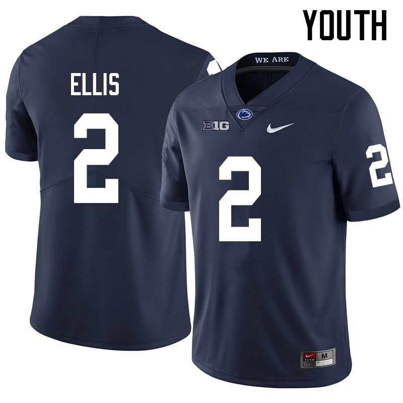 NCAA Nike Youth Penn State Nittany Lions Keaton Ellis #2 College Football Authentic Navy Stitched Jersey LRB8198UI